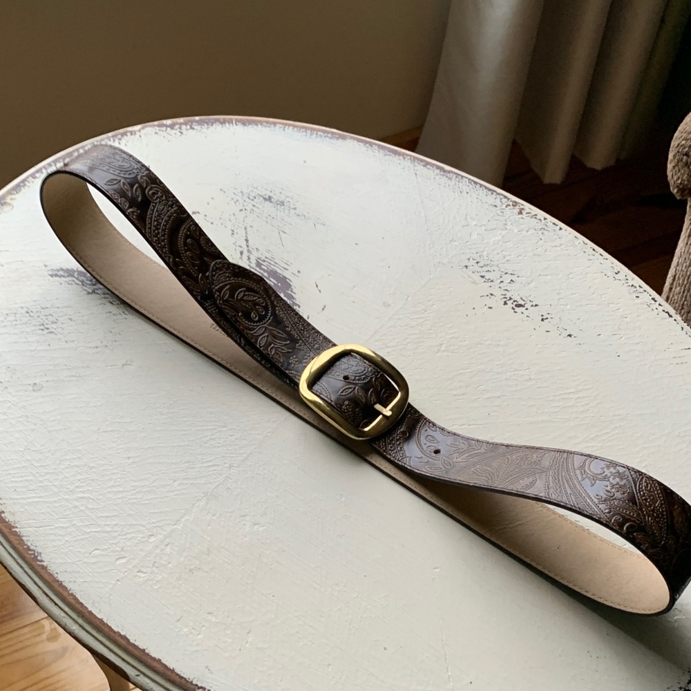 Brown Embossed Belt